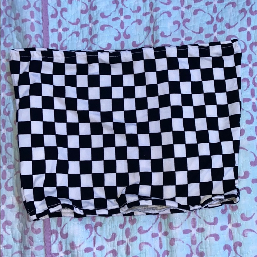 Race car print tube top